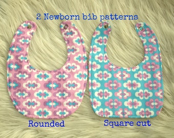Newborn bib pattern (S128), Baby pattern, Baby bibs, Baby patterns sewing, Bib sewing pattern, Infant bib pattern