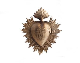Heart Milagro, Sacred Heart, Gold Heart Box