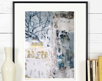 collage mixed media Wall Art original painting , nice abstract painting from listed artist Jolina Anthony