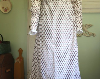 Early 19th Century Regency / Federalist Era Gown with Train- MADE TO ORDER