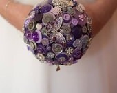 Bespoke Button Brooch & Jewellery Wedding Bridal Bouquet
