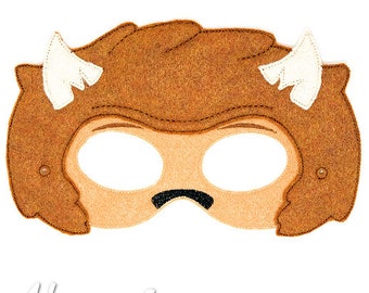 Beast Mask Embroidery Design, best mask, machine embroidery, ITH mask, in the hoop mask, embroidered mask, 5x7, 6x10, beauty and the beast