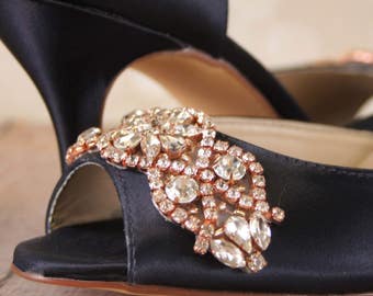 Navy Blue Wedding Shoes, Something Blue, Something Blue Shoes, Custom Wedding Shoes, Rose Gold Wedding Accessories, Rose Gold Wedding Shoes
