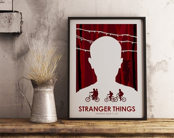 Stranger Things Poster Art Print, TV Poster, Wall Art