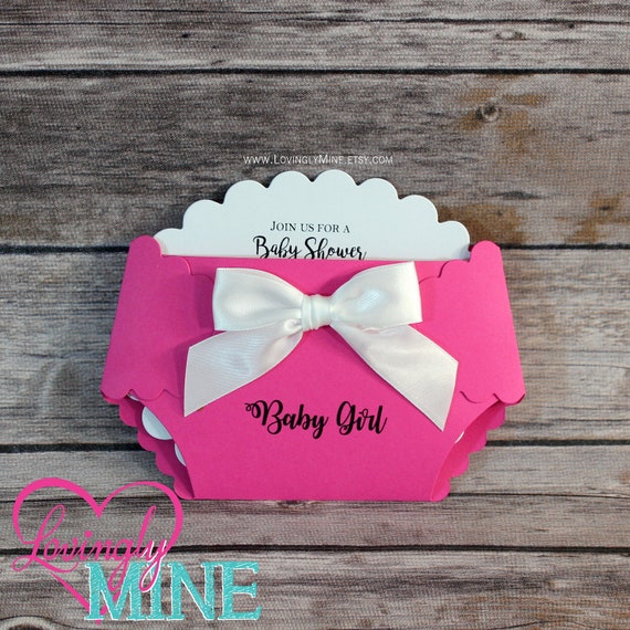 Diaper Shaped Invitations 6