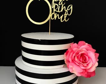 Bridal shower cake topper, He put a ring on it cake topper, Bachelorette party cake topper, engagement party cake topper, diamond ring