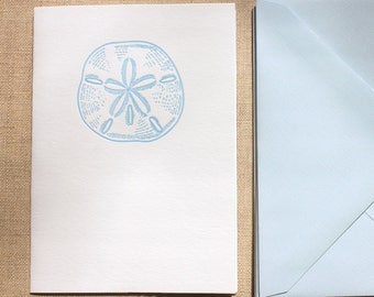 Sand Dollar Letterpress Card Set