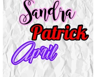 Double Vinyl Name Decal, Yeti Decal, Personalized Vinyl, Custom Vinyl, Personalized Decal, Tumbler Vinyl Decal, Double Layered Decal