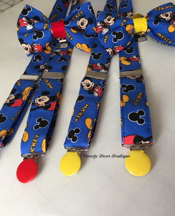 mickey mouse suspenders and bow tie set mickey mouse suspenders and bow tie set