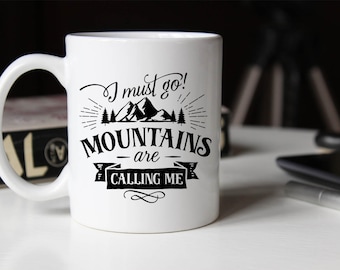 Mountain Climber Coffee Mug, Rock Climbing, Mug Gift, Mountain Range, Rock Climber, Bouldering, Gift for Him, Gift for Her, Gifts under 20