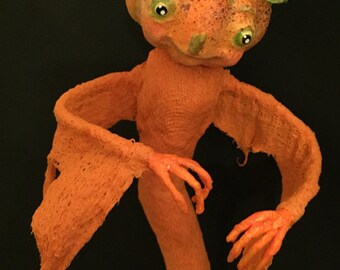 Lil Tangerine Ghoulie Free shipping Paper Mache Folk Art
