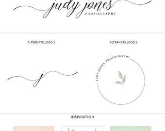 Premade Logo. Branding Kit. Photography Logo. Modern Calligraphy Logo. Logo Set. Stamp. Watermark Logo. Signature Logo - s122