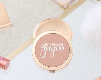 Gold Compact Mirror - Pretty Freaking Gorgeous