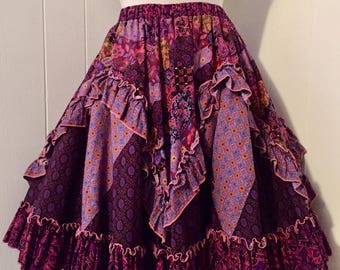 Quilted circle skirt | Etsy