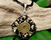 Gold and Black Tourmaline Orgone Pendant – Crystal Healing Pendant for Grounding, Balancing and Protection - EMF Protection - Small