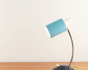 Vintage blue & white table lamp made by Hala Zeist - Made in The Netherlands - ca. 1960s