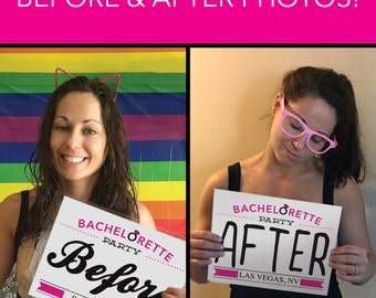 Bachelorette Party Before And After Photo Props - Mug Shot - Bachelorette Photo Prop - Bachelorette Party Game - Instant Download