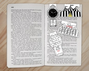 Night Circus Bookmark Set - Tent and Clock Clips