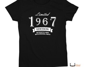 Limited Edition 1967 crew t shirt 50th birthday gift for woman daughter sister friend mother mom fiftieth birthday size S to 2XL