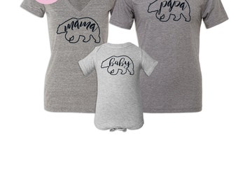 Matching Shirts Mommy and Me Outfit, Mama Bear Shirt, Baby Bear Shirt, New Mom Gift, Mommy and Daddy Shirts, Mother's Day Gifts