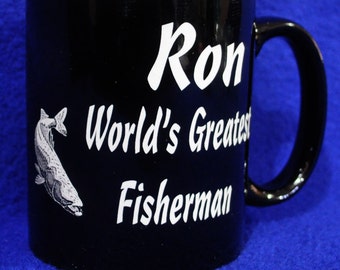 Groomsmen Gifts ~ Fathers Day Gifts ~ Birthday Gift For Dad ~ Custom Coffee Mug ~ Gift For Fisherman ~ Fishing Gifts ~ Wedding Party Gifts ~