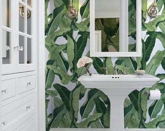 Catalina Palms Removable Peel 'n Stick Wallpaper Custom Lengths to 15 feet