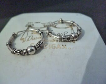 Sterling silver hoop earrings - 925 - 20 mm x 20 mm