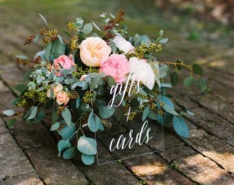 Gifts and cards sign, acrylic gifts and cards sign, acrylic wedding signs, wedding signs, cards sign, wedding cards sign, acrylic