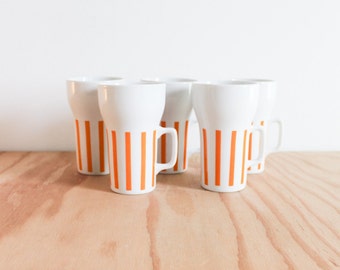 Five Striped LaGardo Tackett Mugs for Schmid
