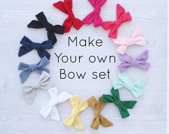 choose your own mini hair bow set, hair bows, baby hair bows, baby hair clips, hair bows for toddler, girls hair bow, mini hair bow, bows