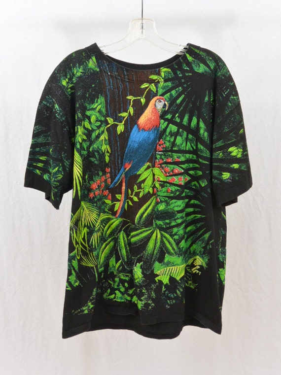 Vintage Rainforest T Shirt Tropical Parrot Tumblr T Shirt