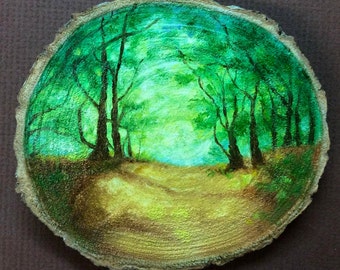 Wood Slice Painting 