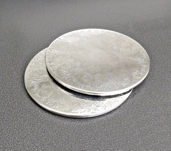 Items similar to Two Vintage Silver Plated Table Mats Silver Plated