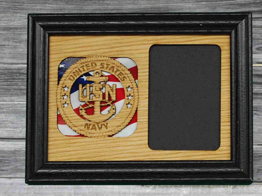 5x7 US Navy Picture Frame US Navy Wife Navy Decor US Navy