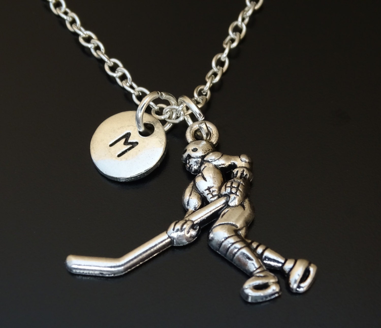 Hockey Necklace Hockey Charm Hockey Pendant Hockey Jewelry