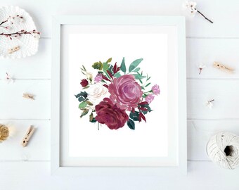 Rose Wall Decor country chic decor | etsy Rose Wall Decor country chic decor | etsy