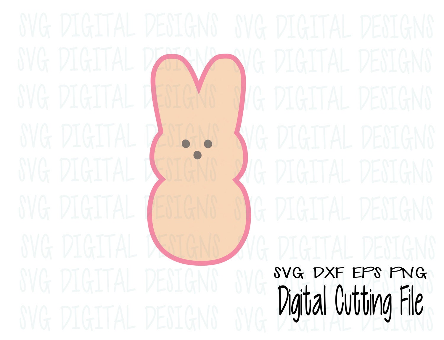 Download Peeps Easter Bunny SVG Digital Cut File Clipart Cutting files