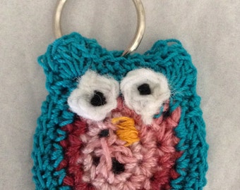 Crochet owl keychain | Etsy