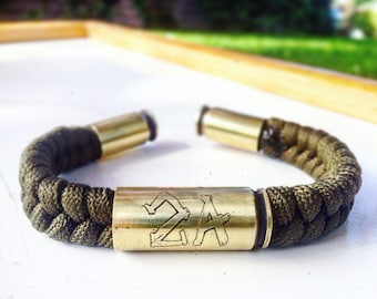 50ae dbl copperwire 2A paracord bracelet custom made
