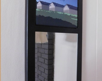 Framed Mirror with Tile - Simsbury CT