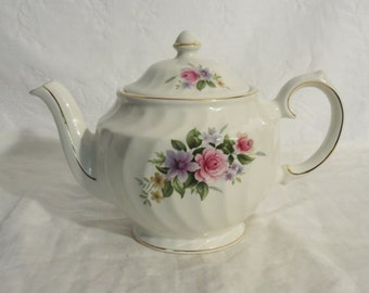 Windsor English Floral Teapot, 4 cup English Teapot, Tea Service, Stamped and numbered Windsor, Windsor, Floral Tea Service, Made in England