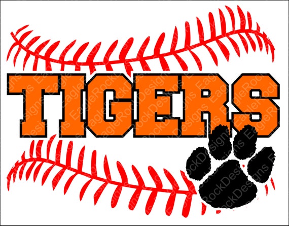 Download Tigers Baseball Softball SVG DXF EPS Png Cut File for Cameo