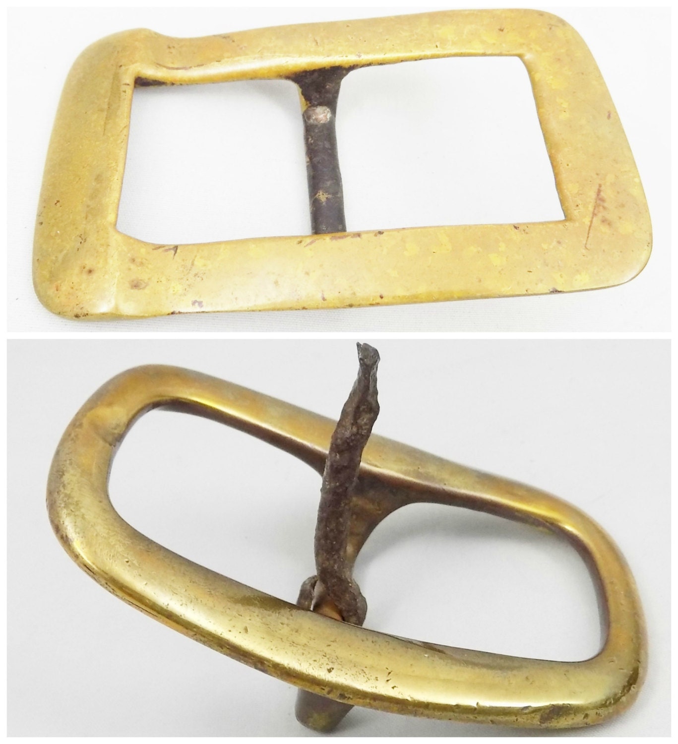 Brass Horse Tack Buckles, Horse or Mule Tack, Heavy Large Buckles from ...
