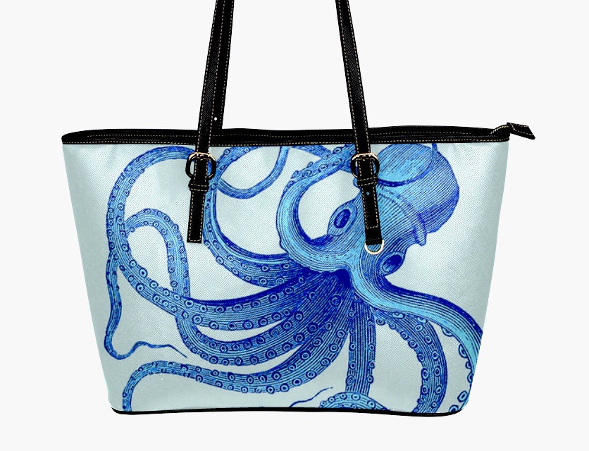 Blue Octopus Purse Octopus Handbag Kraken Purse nautical