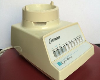 Vintage Osterizer Designer Cycle Blend - 10 Speed Blender Base Replacement - Almond - Retro Kitchen Blender