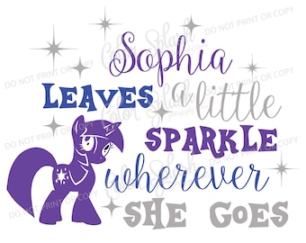 My little pony SVG, Rainbow sparkle pony, Cameo Cut File, Girls clothes Vinyl Cut file