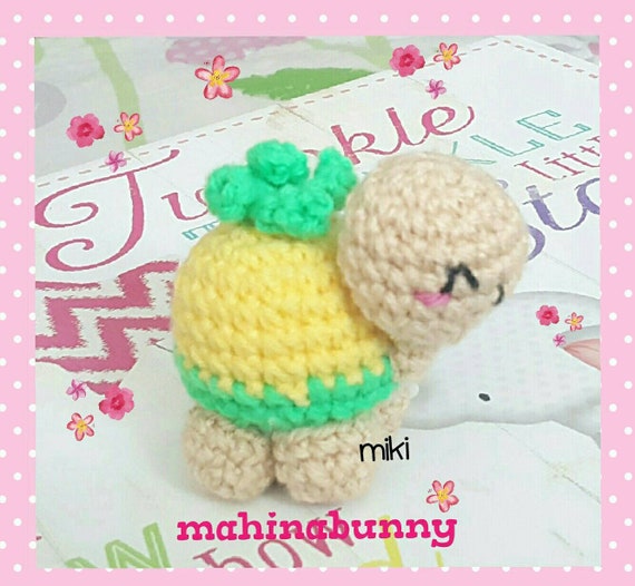 Pineapple amigurumi turtle plush cute crochet turtle plush