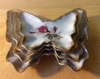 Nesting Butterfly Dishes, Nesting Dishes, Butterfly Dishes, Porcelain Butterfly, Butterfly Jewelry Dish, Stacking Dishes, FREE SHIPPING!!!!