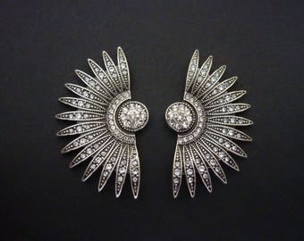 Art Deco Earrings Great Gatsby Earrings Vintage Earrings Art Nouveau Earrings Wedding Bridal Downton Abbey Downtown Abbey Crystal Earings
