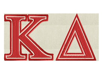 Greek Letters "Kappa Delta" quote - EMBROIDERY DESIGN file - Instant download Exp Jef Vp3 Pes Dst Hus formats